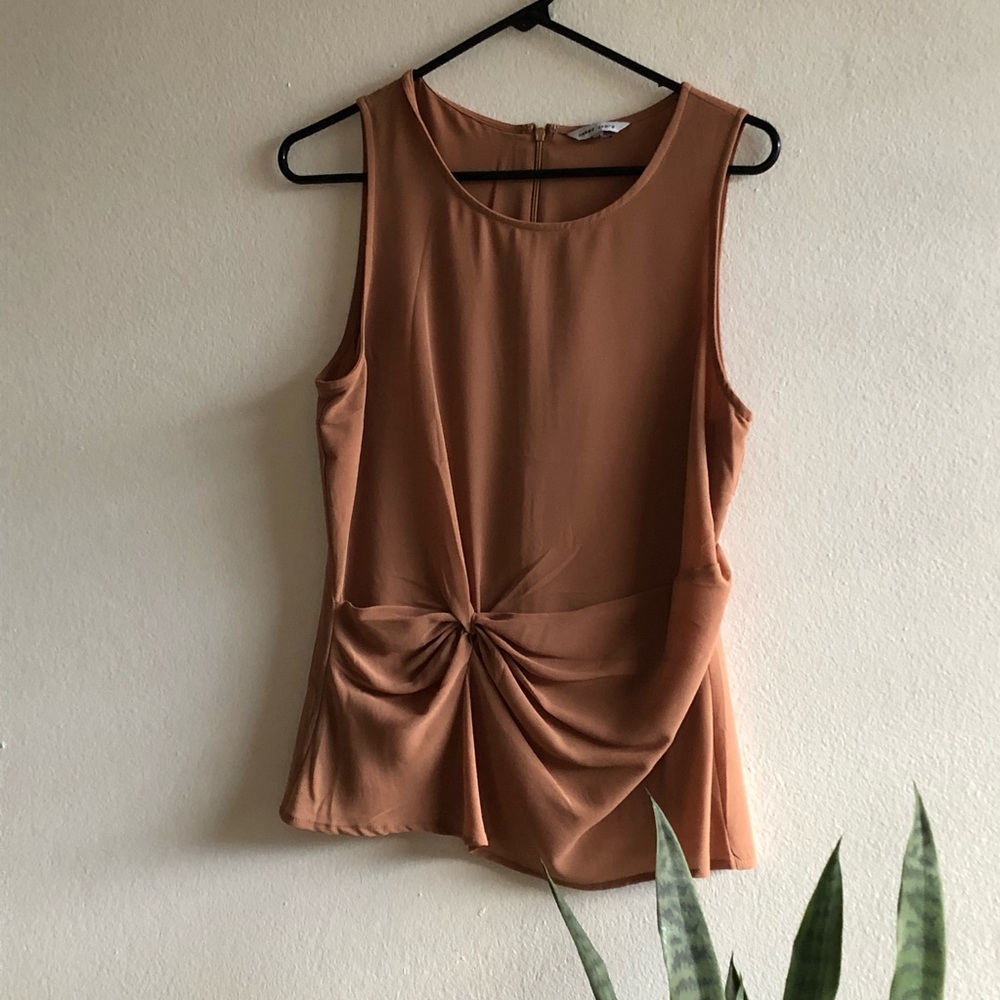 Naked Zebra Sleeveless Tan Top, S M